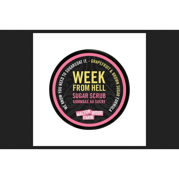 Walton Wood Farm Sugar Scrub (Week From Hell) Grapefruit and Brown Sugar Scent Vegan-Friendly and Paraben-Free 8 oz