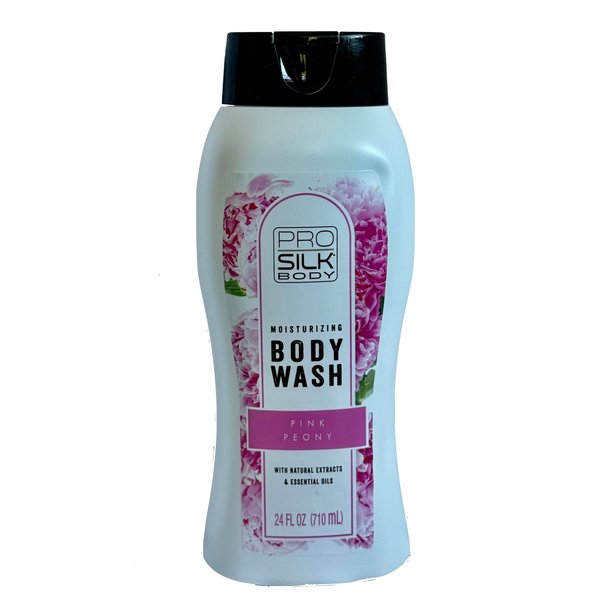 ProSilk Body Moisturizing Body Wash - Pink Peony Scent - With Natural Extracts and Essential Oils