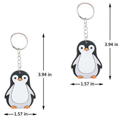 Mirabuy 24 Pack Penguin Keychains Key Rings for Polar Arctic Winter Animals Party Favors, Polar Animals Lovers Gifts Birthday Party Favors