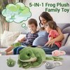 MaoGoLan Frog Stuffed Animal Plush Toys,Green Mommy Frog Plush and 4 Baby Frog Toys for Kids,Cute Plush Toad Toys,Soft Stuffed Frog Gifts for Baby Shower Birthday Decor Holiday