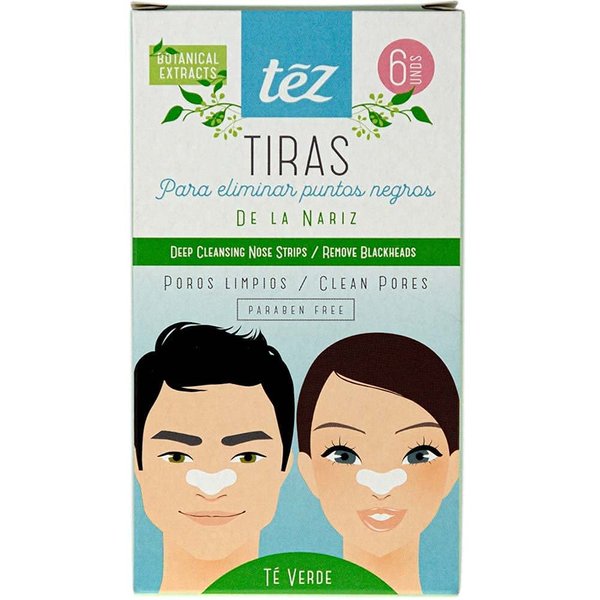 TEZ Deep Cleansing Nose Strip, Remove Blackheads, Clean Pores, Paraben Free, Botanical Extracts, Green Tea and Charcoal (Charcoal, 18)