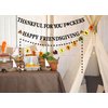 GEJ Happy Friendsgiving Banner, Thankful for You Banner, Black Friendsgiving Decorations, Thanksgiving Decorations Banner, Friendsgiving Party Decorations for Thanksgiving Party Home Mantel Fireplace