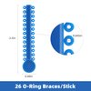 Orthodontic Ligature Ties Braces Color Bands 1040 PCS, Annhua ​Dental Orthodontic Elastomeric O-Rings Braces Rubber Bands for Braces Brackets