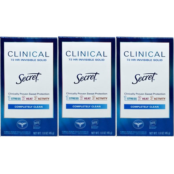 Secret Clinical Strength Invisible Solid Deodorant (1.6 oz., 3 pk.)