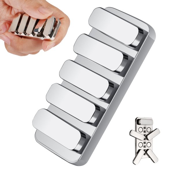Fidget Slider Toys Adults, Metal Fidget Haptic Clicker with 3 Noise Levels, Loud-Quiet Fidget Toys for Adults, EDC Brick Blocks Fidget Toy, Relief Stress and Anxiety