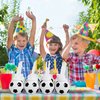 12 Set Soccer Ball Cups with Straws and Lids, 10 oz Plastic Reusable Soccer Cups Bulk for Kids Birthday Theme Party Supplies