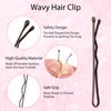 GEEHUA Mini Bobby Pins, 150 Count 1.38 Inch Curved Small Hair Pins Kit, Waved Hairpin with Storage Box for Kids Girls and Women Wedding Hairstyles All Styling Hair Clips Accessories (Brown)