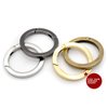 CRAFTMEMORE Metal O Ring Spring Opening Purse Making Snap Angle-Edge O-Rings Clip Key Ring Holder 2pcs SCOF (1 1/2 Inch, Gold)