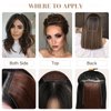 S-noilite Short Hair Extensions Clip in Human Hair 2PCS 2 Clips Clip in Hairpieces Remy Hair For Women with Short Hair Adding Hair Volume 8 Inch Natural Black