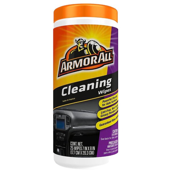 Armor All Car Interior Cleaner Wipes, Car Interior Cleaning Wipes for Dirt and Dust in Cars, Trucks and Motorcycles, 25 Count