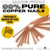Dubbs Hardware 22-Pack Pure Copper 3.5-Inch Nail Spikes - Heavy-Duty Tree Stump Root Killer - Eco-Friendly & Chemical-Free Tree Removal - USA-Made Durable Spikes for Landscaping & Gardening