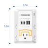 Electrical Outlet Extender with USB Ports(2C2A), Snug Wall Outlet with Night Light, Surge Protector, Wall Plug Adapter for Multiple Devices, Wall Socket Expander