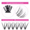 Lash Clusters Individual Lashes Cluster Mixed Tray D Curl Lash Clusters DIY Eyelash Extensions Individual Cluster Lashes Self-application at Home (40D-0.07D,8-16mm)