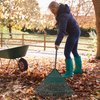 ORIENTOOLS Garden Leaf Rake, Garden Rake with Adjustable Extendable Steel Tube 43 to 66 Inches, Lightweight Yard Rake, with 26 Tines, Rakes for Leaves Lawns Yard Shrub (Black Handle)