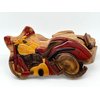 Motorcycle Wooden Puzzle Box - Hand Carved Wood Trinket Box - All Natural Intarsia Wood Art