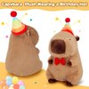 Achwishap Capybara Plush,Cute Plushies Capybara Stuffed Animal,Capybara Plush Toys,Kawaii Plush Stuffed Toy with Birthday Hat Plushie Gift for Kids Adults Birthday(Capybara with Birthday Hat,12”)