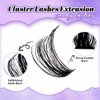 WENDY Lashes Clusters Multi-Type DIY Eyelash Extension - Lash Clusters D Curl 50D & Bottom Lashes, Black Cluster Eyelash Extensions Wispy Soft Individual Lashes Suitable for Beginners, 10-16 MM