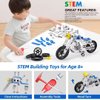 Ferthor Fun Erector Set Motorcycle,Stem Building Projects Toys for Kids 8 9 10 11 12+ Year Old,Metal Building Construction Model kit, 5 in 1 Motobike Building Blocks Steam Educational Toys(139PCS)