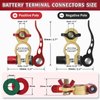 Battery Terminal Connectors 1 Pair, Battery Terminals Brass (M8 x 25mm Bolt), Battery Cable Ends Quick Release, Car Battery Terminal with Anti-Corrosion Pad for Car, caravan, truck, boat by XIOGZAXI