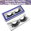 Mink Lashes Bulk 22mm Lashes Fluffy Yasnai Eyelashes, Real Mink Lashes 6 Pairs Pack Wispy Long 9D EyeLashes Wholesale