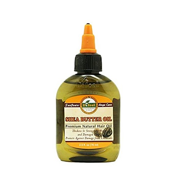 Difeel Premium Natural Hair Oil - Shea Butter 2.5 ounce (6-PACK)