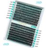 Wffenhefragrance DIY Volume eyelash extensions Kit - Lashes cluster 30D+40D D Curl Individual Lashes | Thick Eyelash extensions Kit 320pcs | Thin Band Cluster Lashes with Bond, Seal, and Tweezers