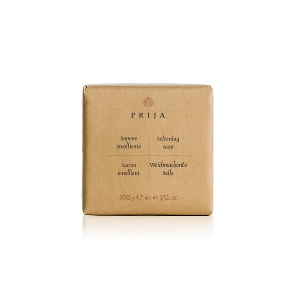 Prija Softening Soap Enriched with Vegetable Glycerin (Net wt. 3.52 oz) - Maintain and Restore Skin Hydration - Vegan Friendly - Dermatologically Tested - 100% Recycled Paper