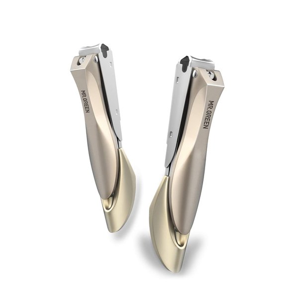 Nail Clippers for Thick Nails, Professional Nail Cutter with Catcher, Medical Grade Stainless Steel, Sharp and Durable Nail Clipper Kit for Men and Women, Bionics Design(Small and Big)