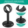 Anndason Curtain Rod Ceiling-Mount Bracket Curtain Rod Brackets Curtain Rod Holders for 1 1/4-Inch Rod (4 PCS, Black)