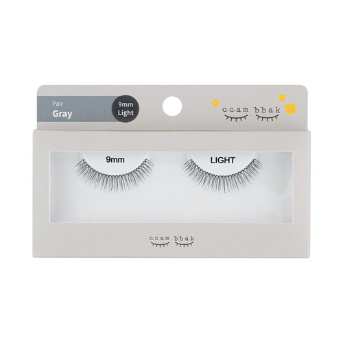 CCAMBBAK Original Pair Looks So Natural False Eyelashes Handmade Lightweight Individual Lashes Extension Lengthening Wisps K-Beauty Authentic Fake Eyelashes (9mm Light Pair(Black))