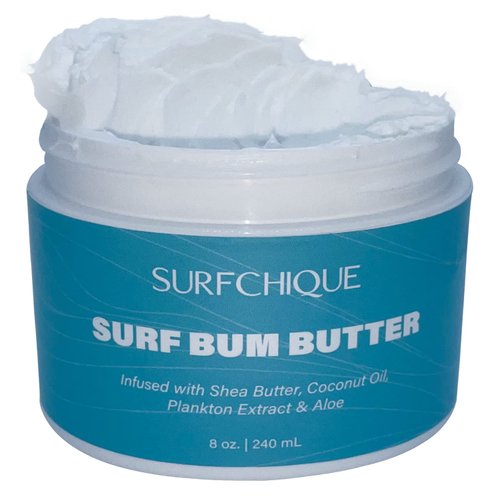 SURFCHIQUE Surf Bum Whipped Moisturizing Body Butter with Light Tropical Scent of Coconut, Vanilla, Mango, & Papaya (8 oz)