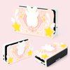 GeekShare Soft Silicone Faceplate Cover for Nintendo Switch/OLED Charging Dock, Anti-Scratch Dock Cover- Star Wings Series (Pink)