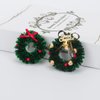 10 Pieces Mini Artificial Christmas Wreaths Ornaments, Dollhouse Miniature Christmas Wreath Doll House Mini Xmas Wreath for Dollhouse Door Windows Christmas Tree Decoration (2 Styles)