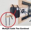 Reusable Cable Ties 1/2" x 8" for Cable Management and Organizing Cords - 60 Pack (Black)