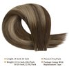 Full Shine Ombre Intact Tape in Hair Extensions Color 4/27/4 Balayage Virgin Injection Tape in Human Hair 24 Inch Seamless Tape in Extensions 12.5 Gram 5 Pcs Invisible Tape Extensions for Women