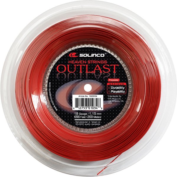 Solinco Outlast Tennis String Reel-Red-17