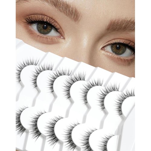 Cat Eye eyelashes Lash natural wispy, Frihappy false eyelashes, Wispy Strips, Faux Mink Lashes, black band lashes, pestañas postizas naturales, 7 pairs, Frihappy 2024 lashes #Danica