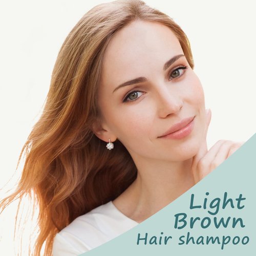 Light Brown Hair Dye Shampoo 3 in 1 Coconut Hair Color Shampoo for Men Women Gray Hair Coverage - Herbal Brown Shampoo Colors, Long Lasting Brown Hair Dye 16.9 Fl Oz (Light brown)