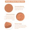 Brown Sugar Keeper and Sugar Saver - Terracotta Brown Sugar Saver Has a Lovely Bear Design, Brown Sugar Bear for Food Storage Containers, Brown Sugar Softener Keeps Brown Sugar Soft and Dry, 4 Pack