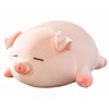 CHDGIOHA Pig Stuffed Animal Plush Pillow - 15.7'' Kawaii Soft Pig Hugging Pillow, Adorable Cuddle Plush Toy, for Kids, Girlfriend, or Adults, Perfect for Christmas and Birthdays (Squint, 15.7in)