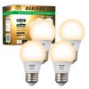Qualilux A15 Small Dusk to Dawn Light Bulbs Outdoor 450LM, Warm White, 5W=40W, Auto On/Off Non-Dimmable Replacement LED Bulb for String Lights, Porch, Patio, Garden, E26 Base, 4-Pack, HQ-H032