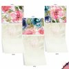 The Best Card Company - 10 Boxed Note Cards with Flowers - Blank Assorted Floral Notecards Bulk (4 x 5.12 Inch) - Lush Blooms M6591OCB
