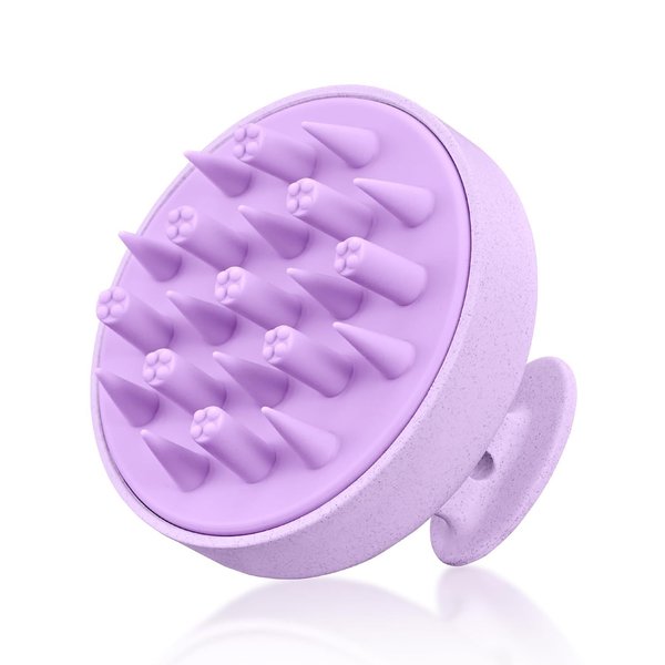 Jaipleura Sonic Hair Shampoo Brush - Rechargeable Scalp Massager for Hair Growth, Dandruff Removal, and Scalp Exfoliation, Waterproof Design（Purple
