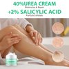 Tiuedu 40% Urea Cream + 2% Salicylic Acid for Dry Cracked, Foot Cream for Dry Cracked Feet Heels Knees Elbows Hands, Hydrating Cream for Dry Skin, Callus Remover,Feet Repair Cream