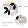 Catery Rhinestone Bride Wedding Hair Comb Black Crystal Side Comb Bridal Hair Piece Leaf Headpiece Bridesmaid Hair Accessories for Women and Girls (Black)