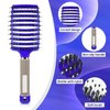 Wet Hair Brush Detangling Brush for Wet & Dry, Detangler Brush for Blow Drying, Curved Vented Wet Hair Brushes for Women Kids, Detangling Brush for Wet Dry 2 Pack (Purple+Blue)…