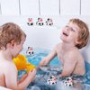 Poen 12 Pcs Cow Ducks Mini Cow Rubber Duck Bulk Cowboy Rubber Duck Fun Cow Print Duck Baby Bath Toy Cow Theme Baby Shower Birthday Bathtub Party Favors Swimming Pool Party Decorations
