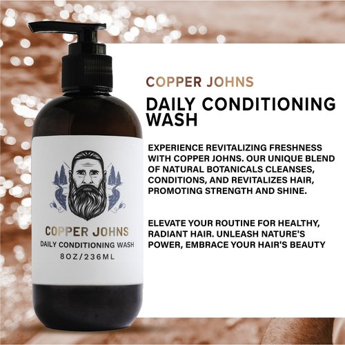 Copper Johns Ocean Mineral Wash | Facial Cleanser for All Skin Types | Made with Vitamin E & Rose Hip | Lightly Scented | 4oz