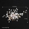 Handmade Flower Wedding Hair Comb Bridal Crystal Hair Side Comb Wedding Hair Accessories for Brides and Bridesmaid