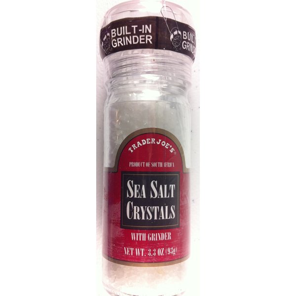 Trader Joe's Sea Salt Crystals with Grinder - 3.3 Oz.